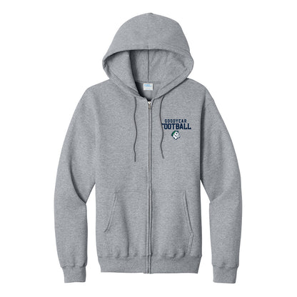 Goodyear Football Stacked Full Zip Sweatshirt