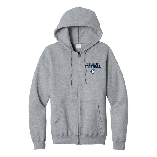 Goodyear Football Stacked Full Zip Sweatshirt