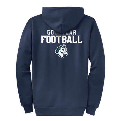 Goodyear Football Stacked Full Zip Sweatshirt