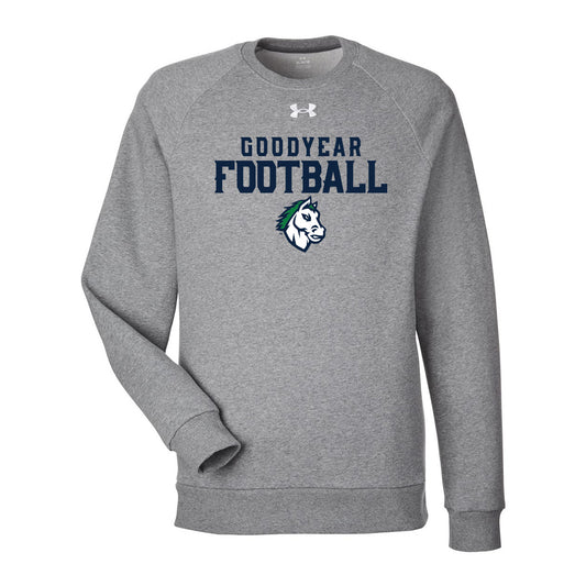 Goodyear Football Stacked Under Armour Crewneck Sweatshirt