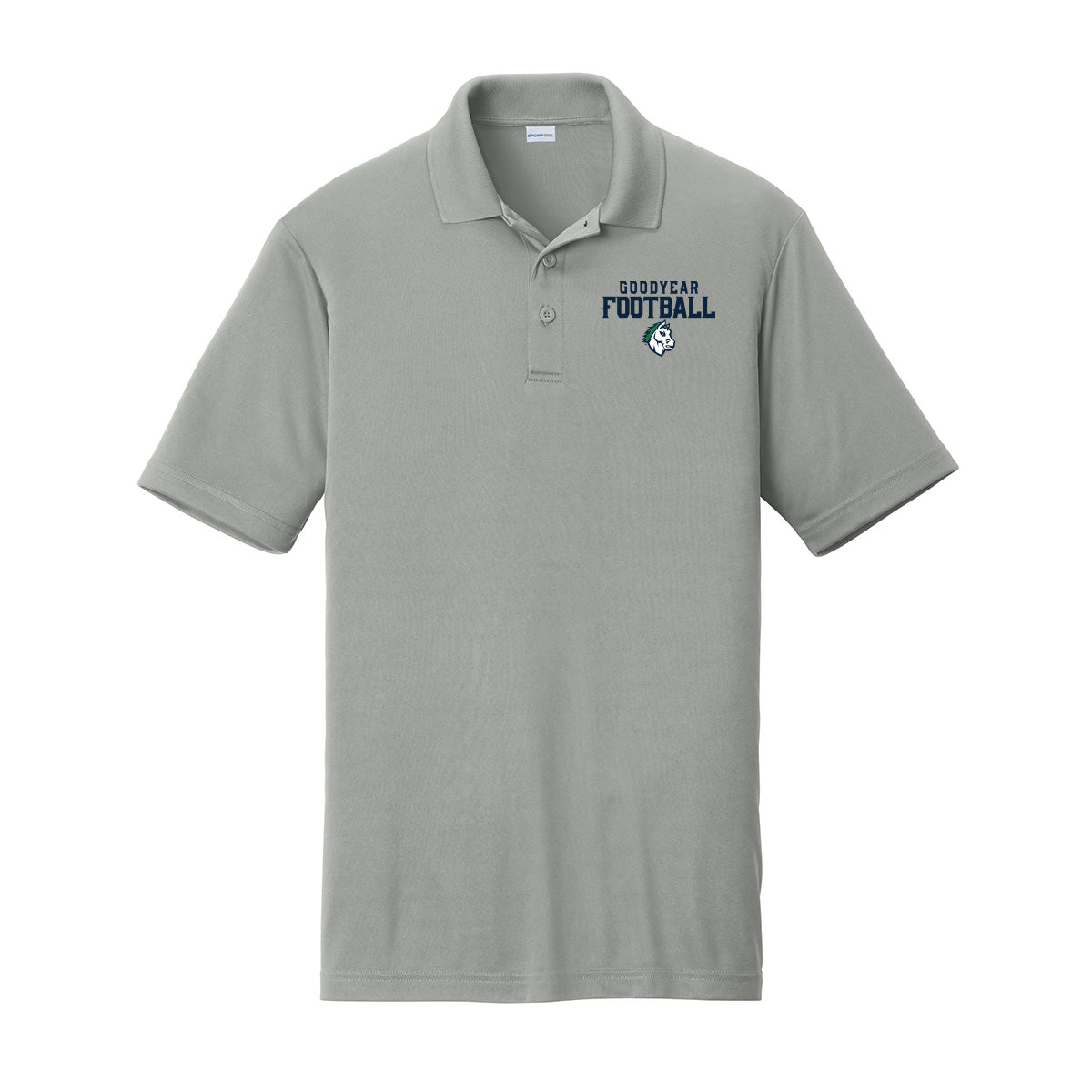 Goodyear Football Stacked Performance Polo (Unisex or Womens Fit)