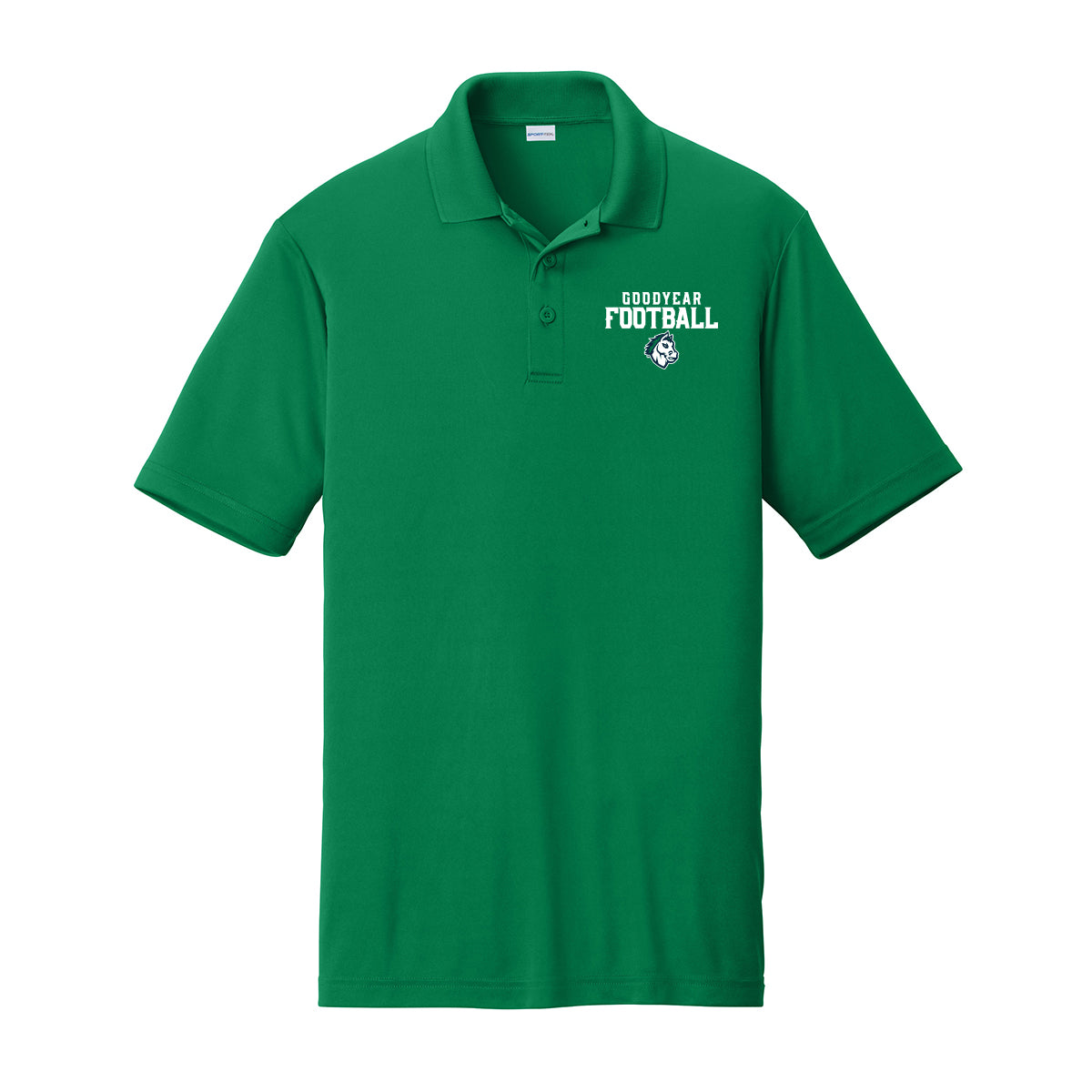 Goodyear Football Stacked Performance Polo (Unisex or Womens Fit)