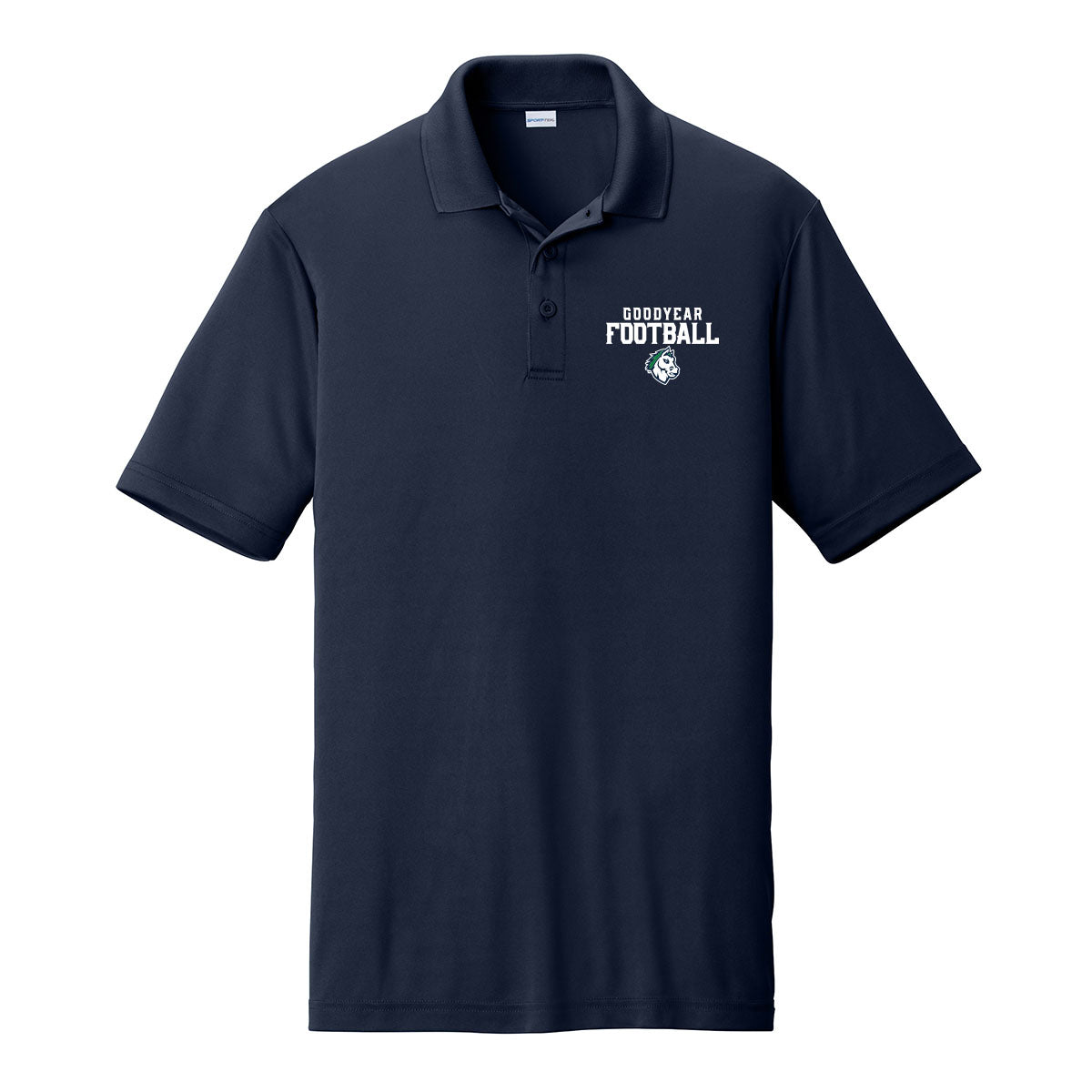 Goodyear Football Stacked Performance Polo (Unisex or Womens Fit)
