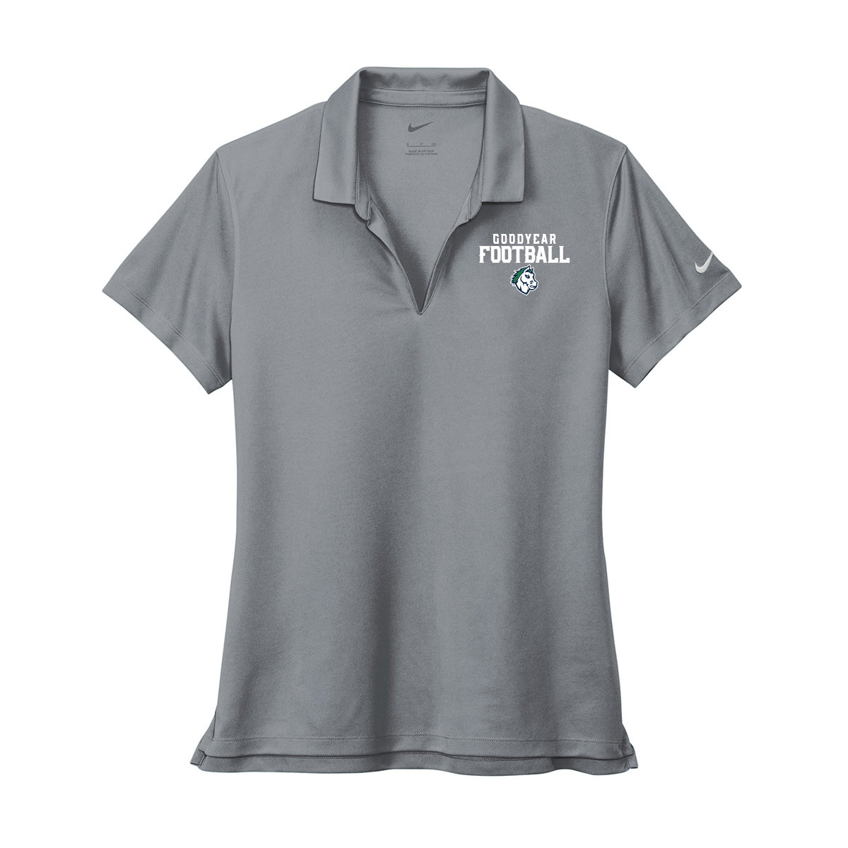Goodyear Football Stacked Womens Nike Polo