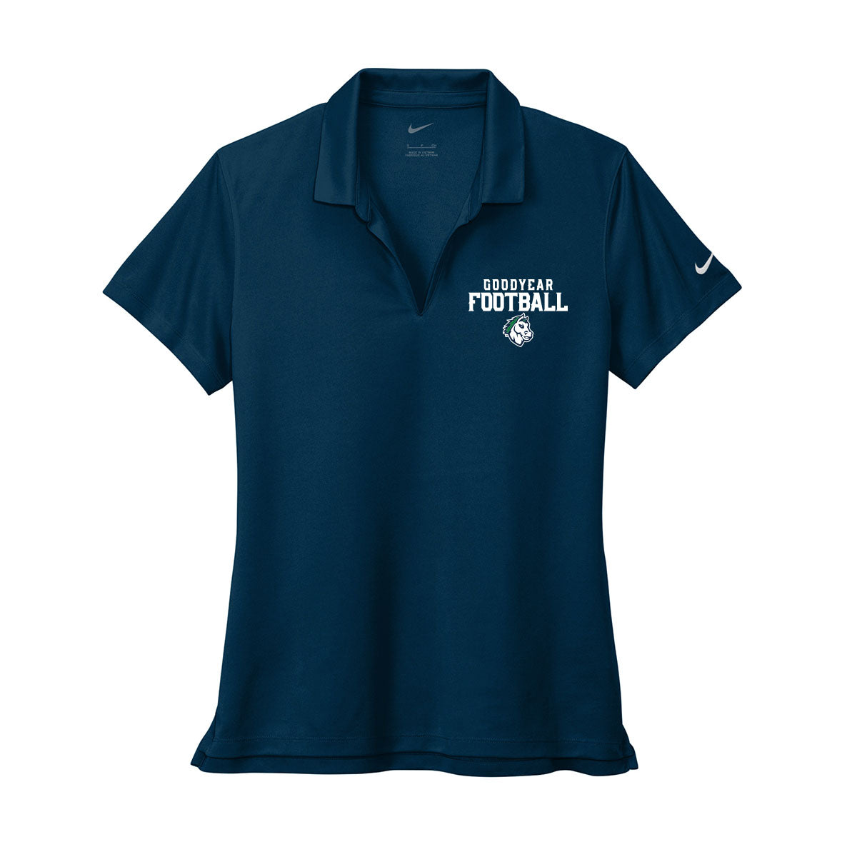 Goodyear Football Stacked Womens Nike Polo