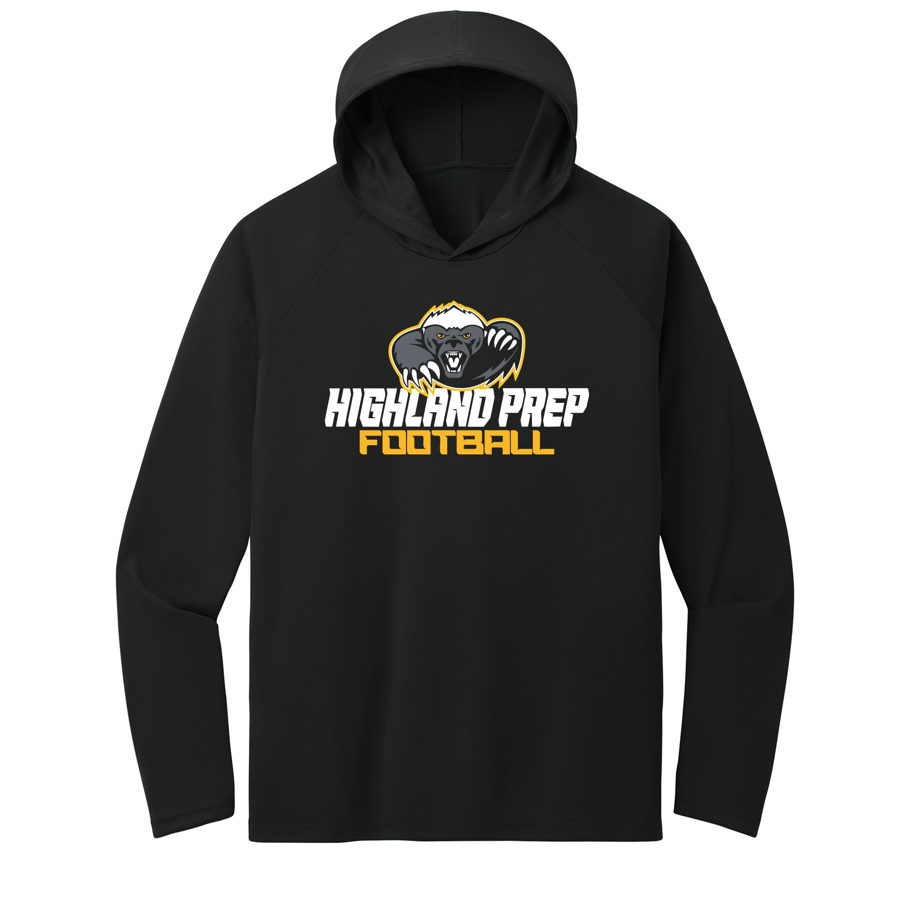 Highland Prep Football Performance Hooded Long Sleeve Tee