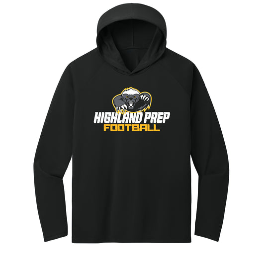 Highland Prep Football Performance Hooded Long Sleeve Tee