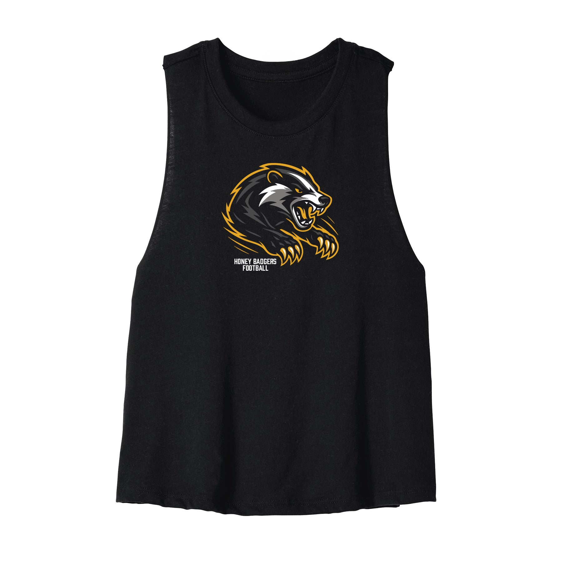 Honey Badgers Football Cropped Racerback Tank
