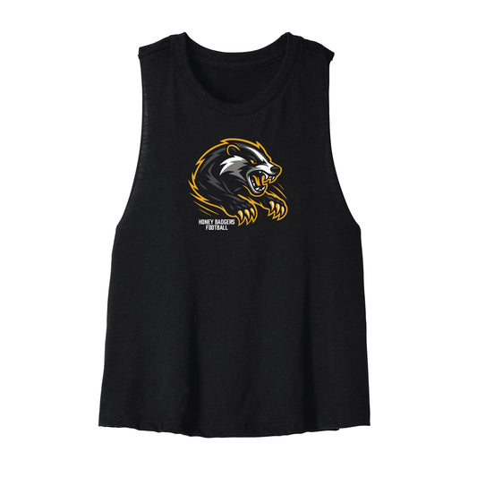 Honey Badgers Football Cropped Racerback Tank