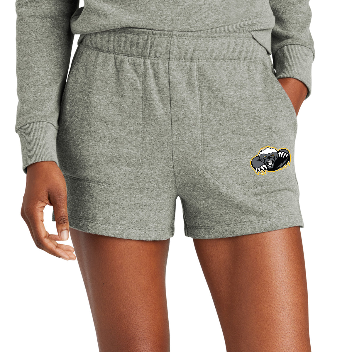 Honey Badgers Football  Womens Fleece Shorts