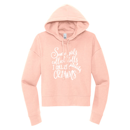 I Collect Crowns Cropped Hoodie