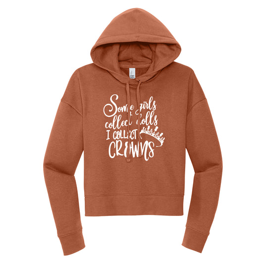 I Collect Crowns Cropped Hoodie