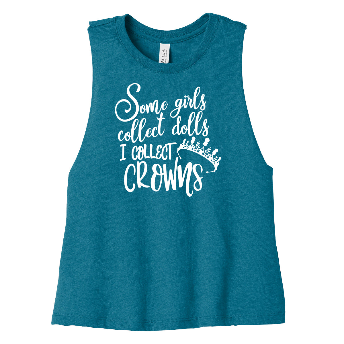 I Collect Crowns Cropped Racerback Tank