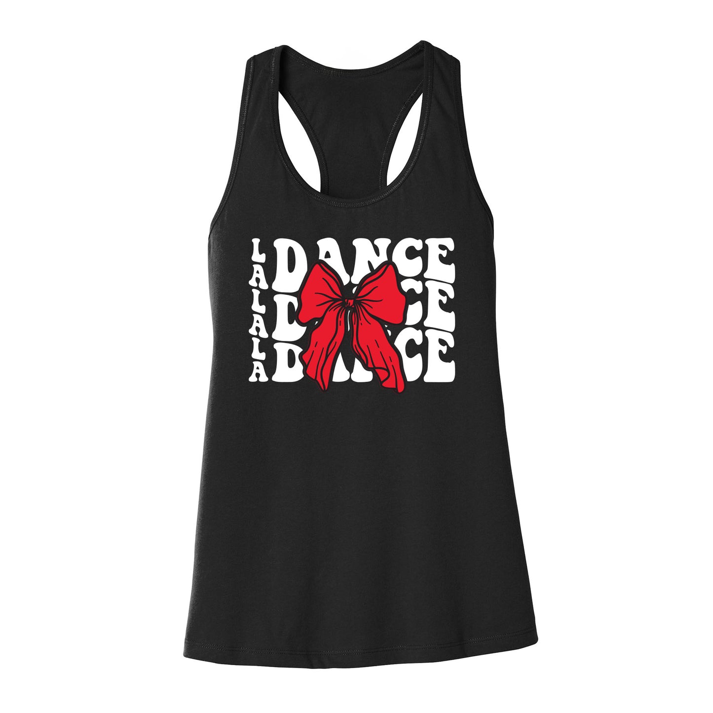 LA Dance Repeat Bow Racerback Tank