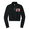 LA Dance Repeat Bow Cropped 1/4 Zip Fleece