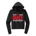 LA Dance Checkered Bow Cropped Hoodie