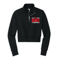 LA Dance Checkered Bow Cropped 1/4 Zip Fleece