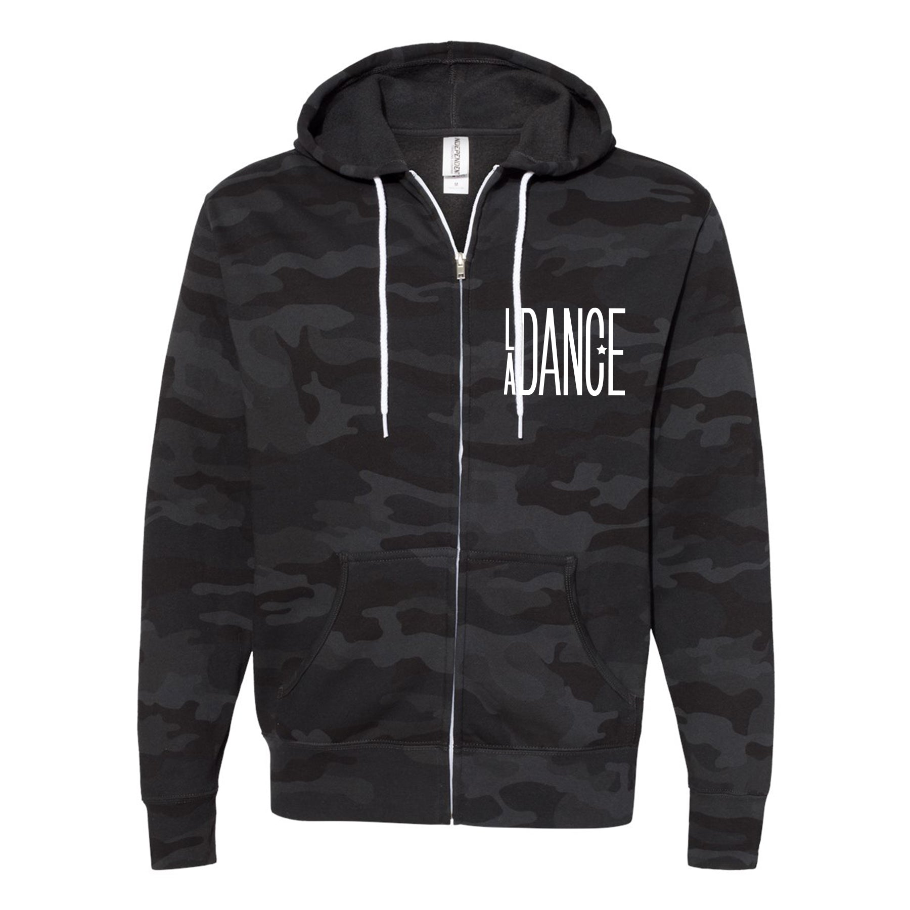 LA Dance Skinny Letter Full Zip Sweatshirt