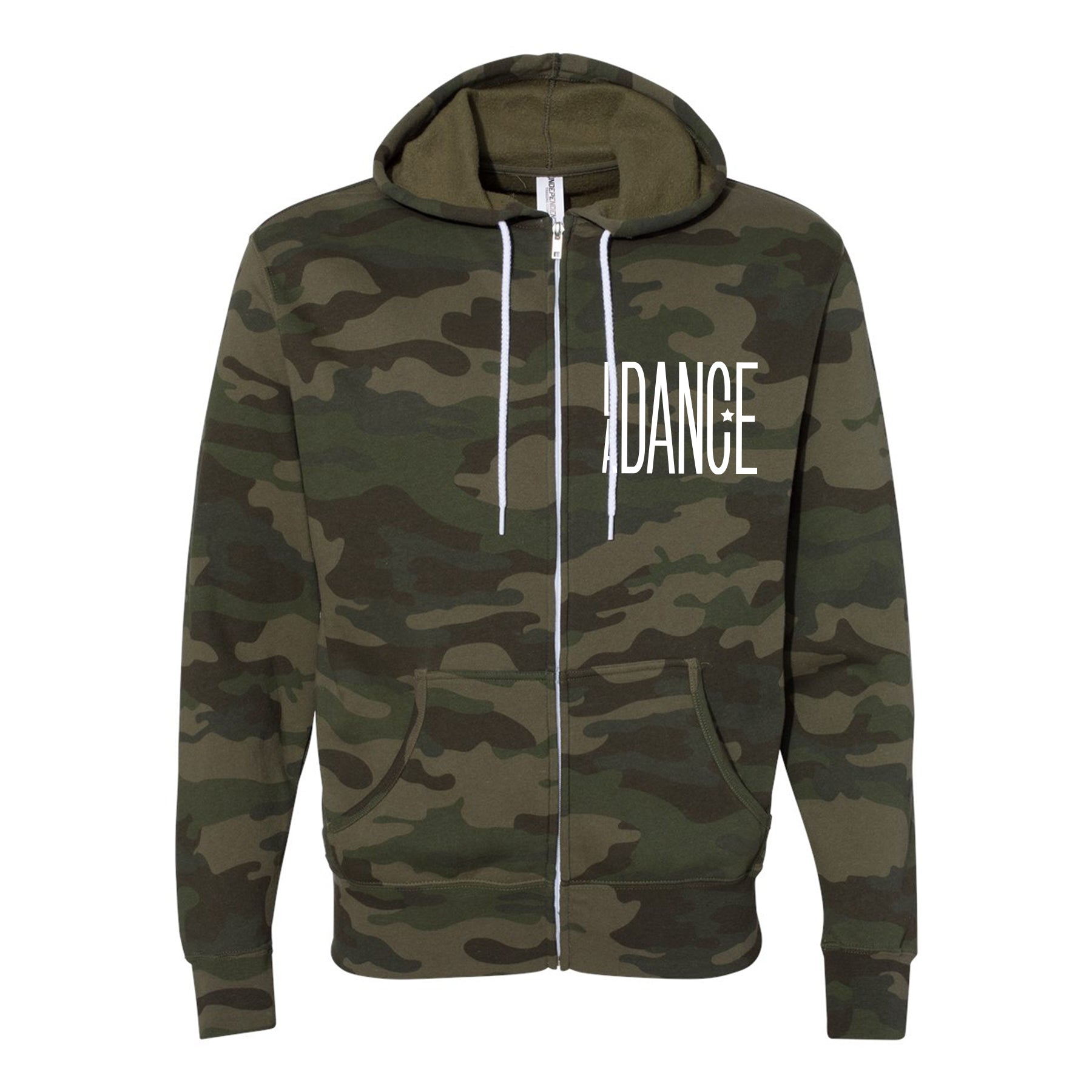 LA Dance Skinny Letter Full Zip Sweatshirt