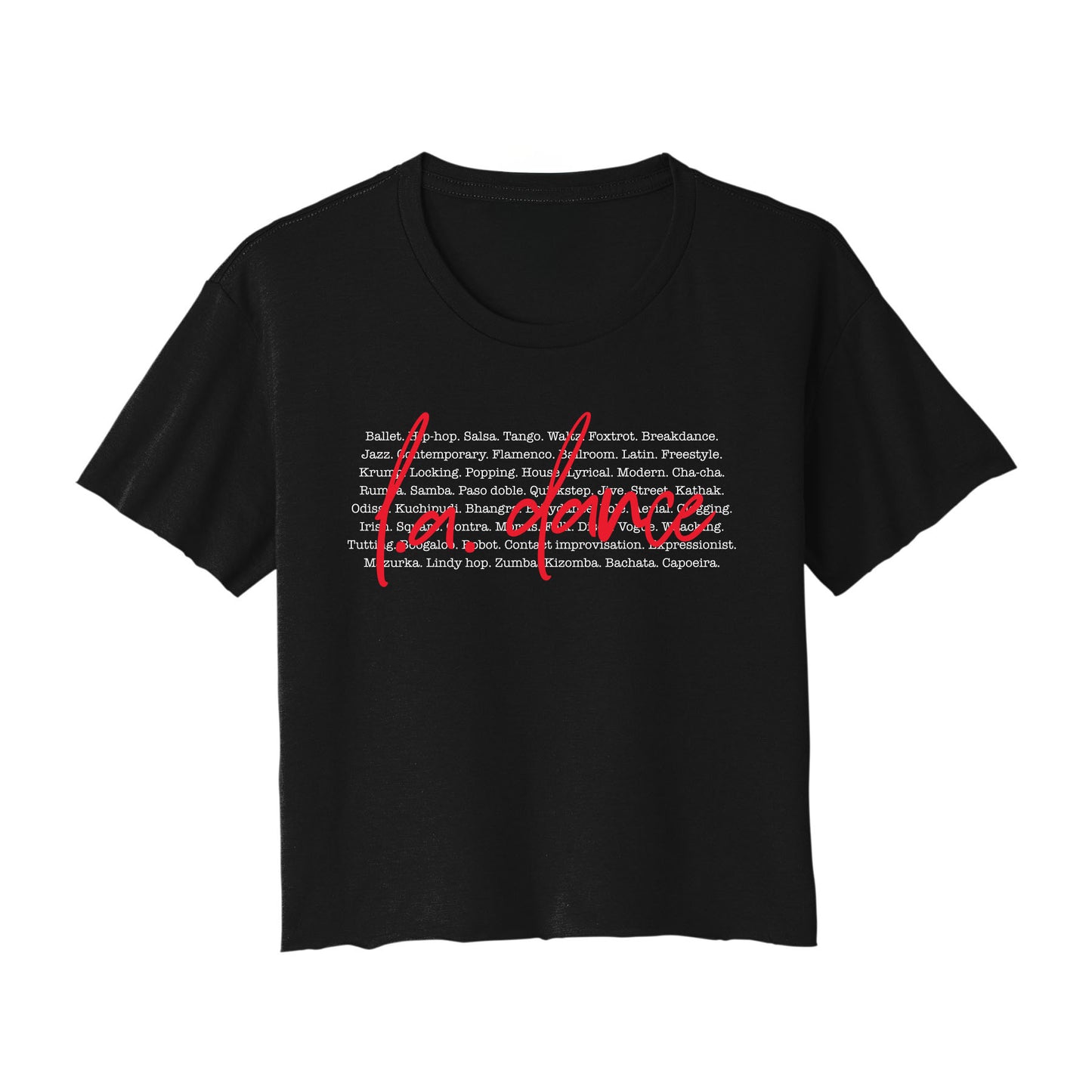 LA Dance Styles Cropped Tee