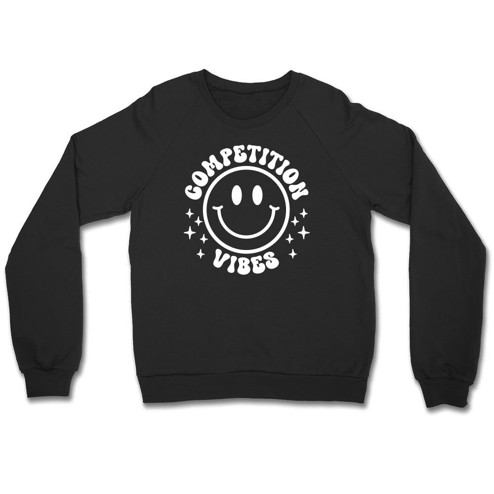 Competition Vibes Smiley Face Crewneck Sweatshirt