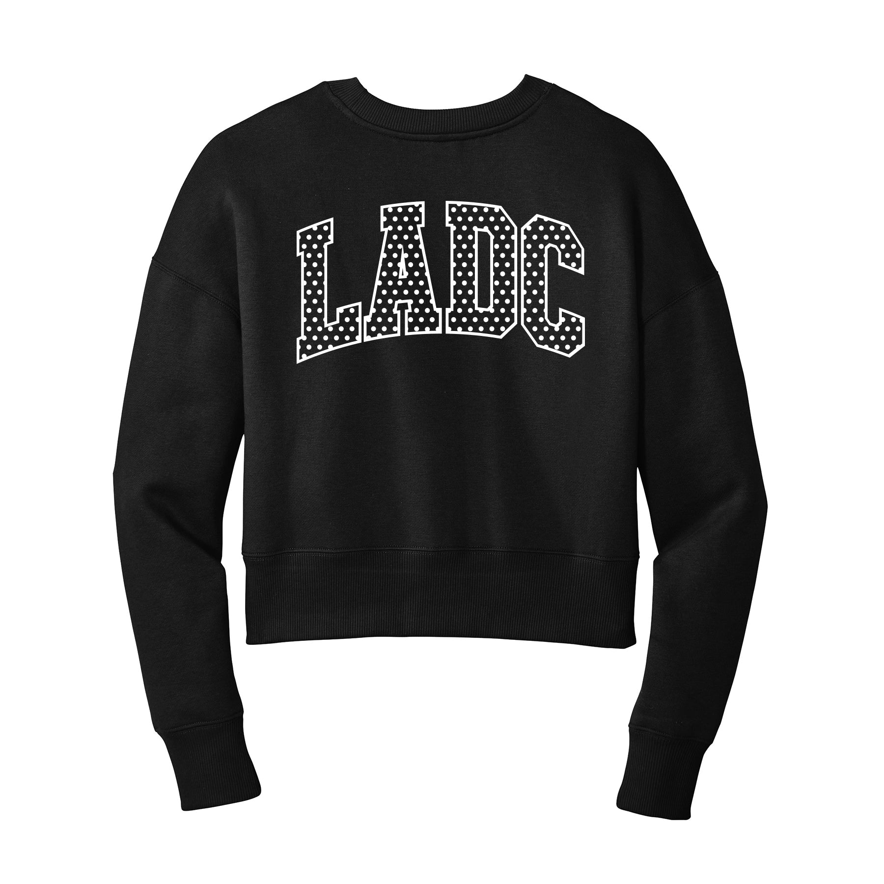 LADC Polka Dot Cropped Crewneck Sweatshirt
