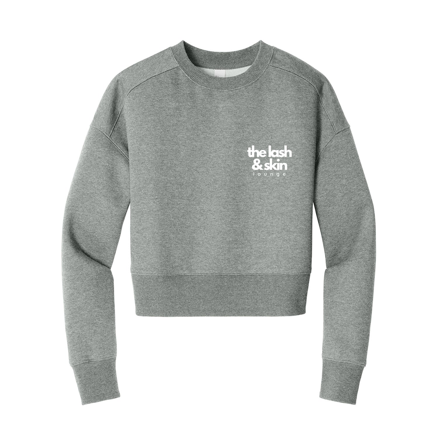 The Lash and Skin Lounge Stacked Cropped Crewneck Sweatshirt