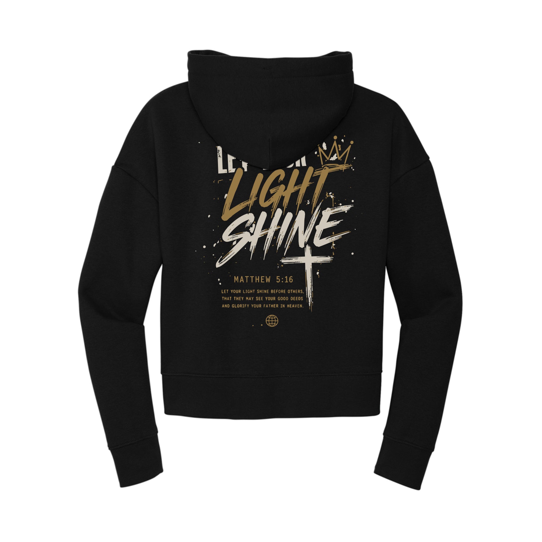 Let Your Light Shine Students Cropped Hoodie