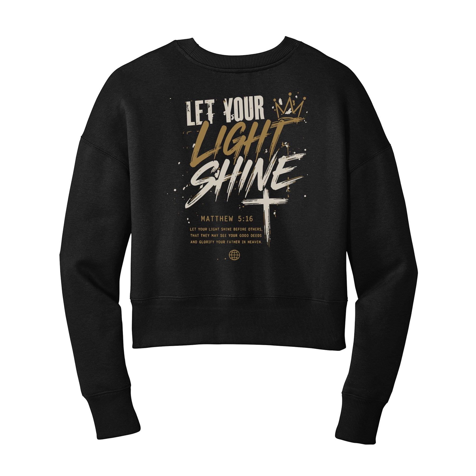 Let Your Light Shine Students Cropped Crewneck Sweatshirt