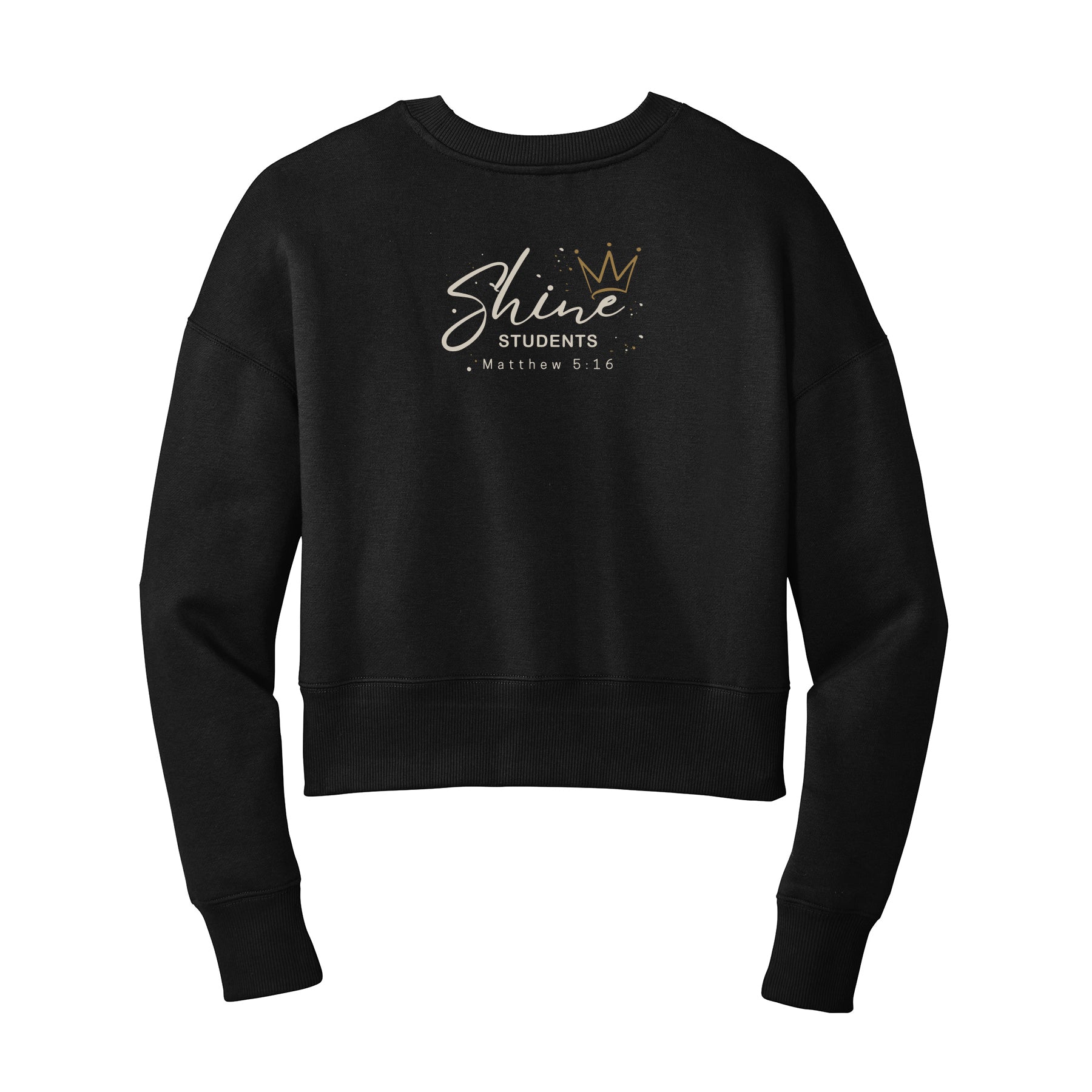 Let Your Light Shine Students Cropped Crewneck Sweatshirt