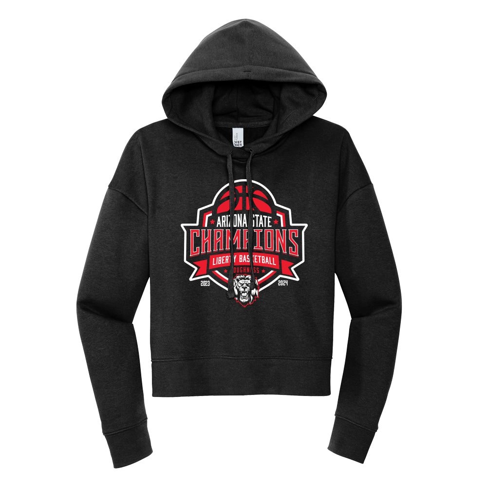 Liberty Basketball State Champions Cropped Hoodie