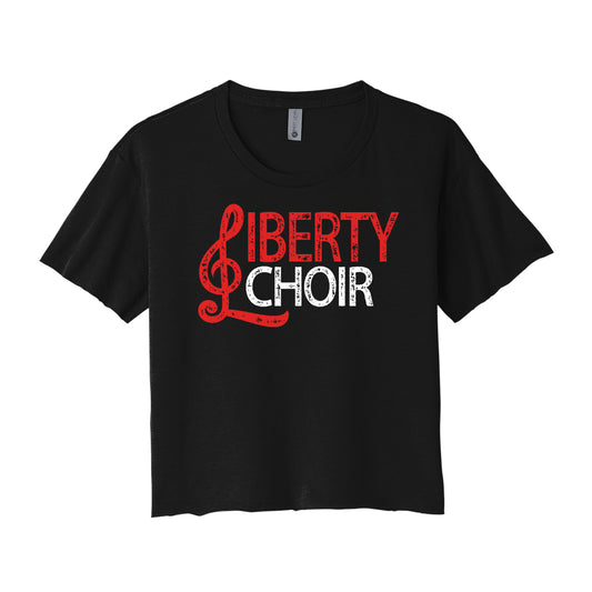 Distressed Liberty Lions Choir Cropped Tee