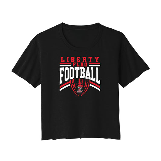 Liberty Flag Football Ball Cropped Tee