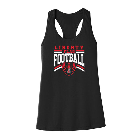 Liberty Flag Football Ball Women's Racerback Tank