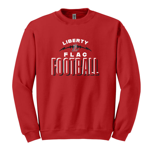Liberty Flag Football Outline Unisex Crewneck Sweatshirt