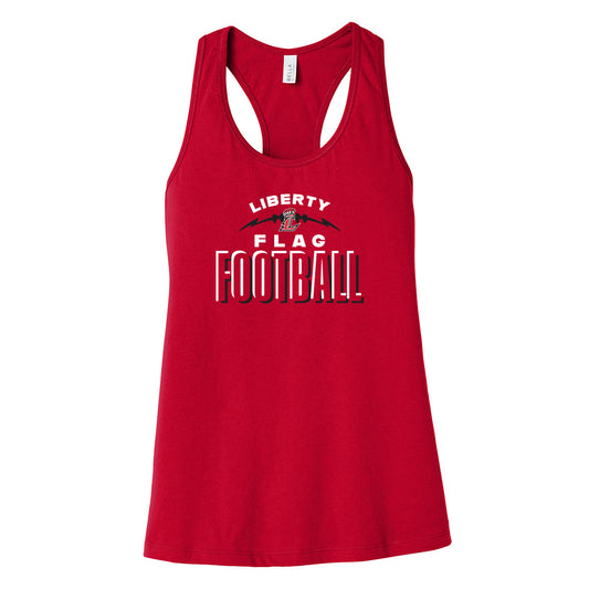 Liberty Flag Football Outline Women's Racerback Tank