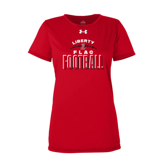 Liberty Flag Football Outline Womens Under Armour Tee