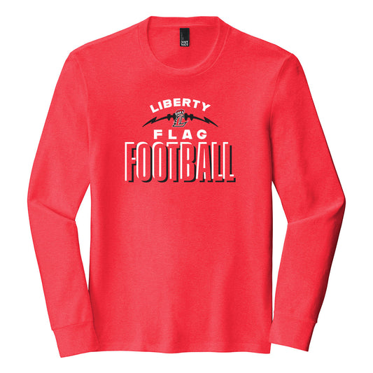 Liberty Flag Football Outline Unisex Long Sleeve Tee