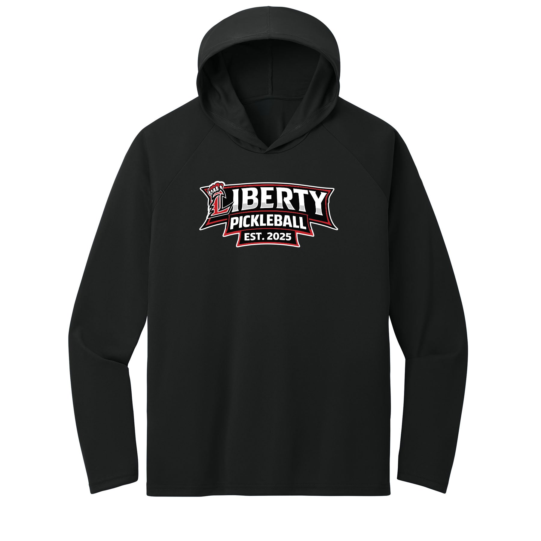 Liberty Pickleball Stacked Performance Hooded Long Sleeve Tee