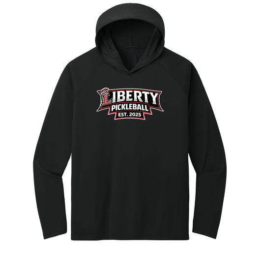 Liberty Pickleball Stacked Performance Hooded Long Sleeve Tee