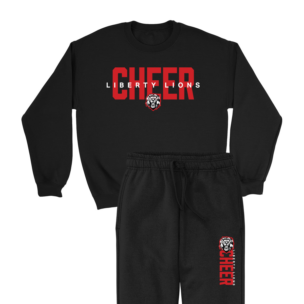 Liberty Lions Cheer Crewneck Set