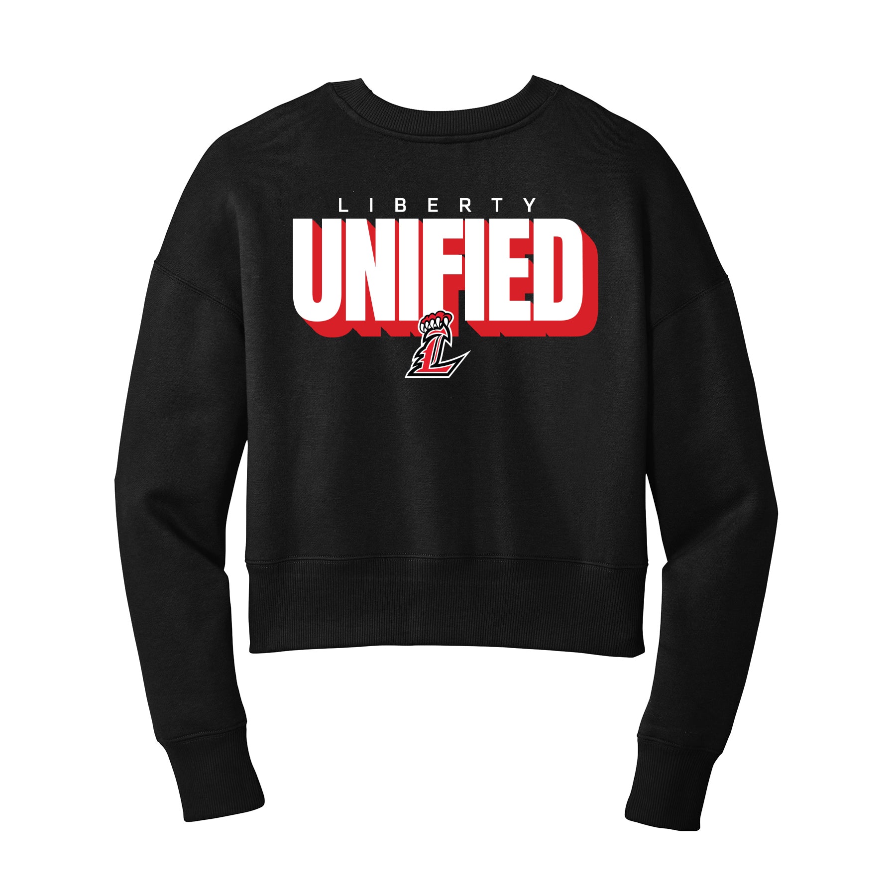 Liberty Unified Block Cropped Crewneck Sweatshirt