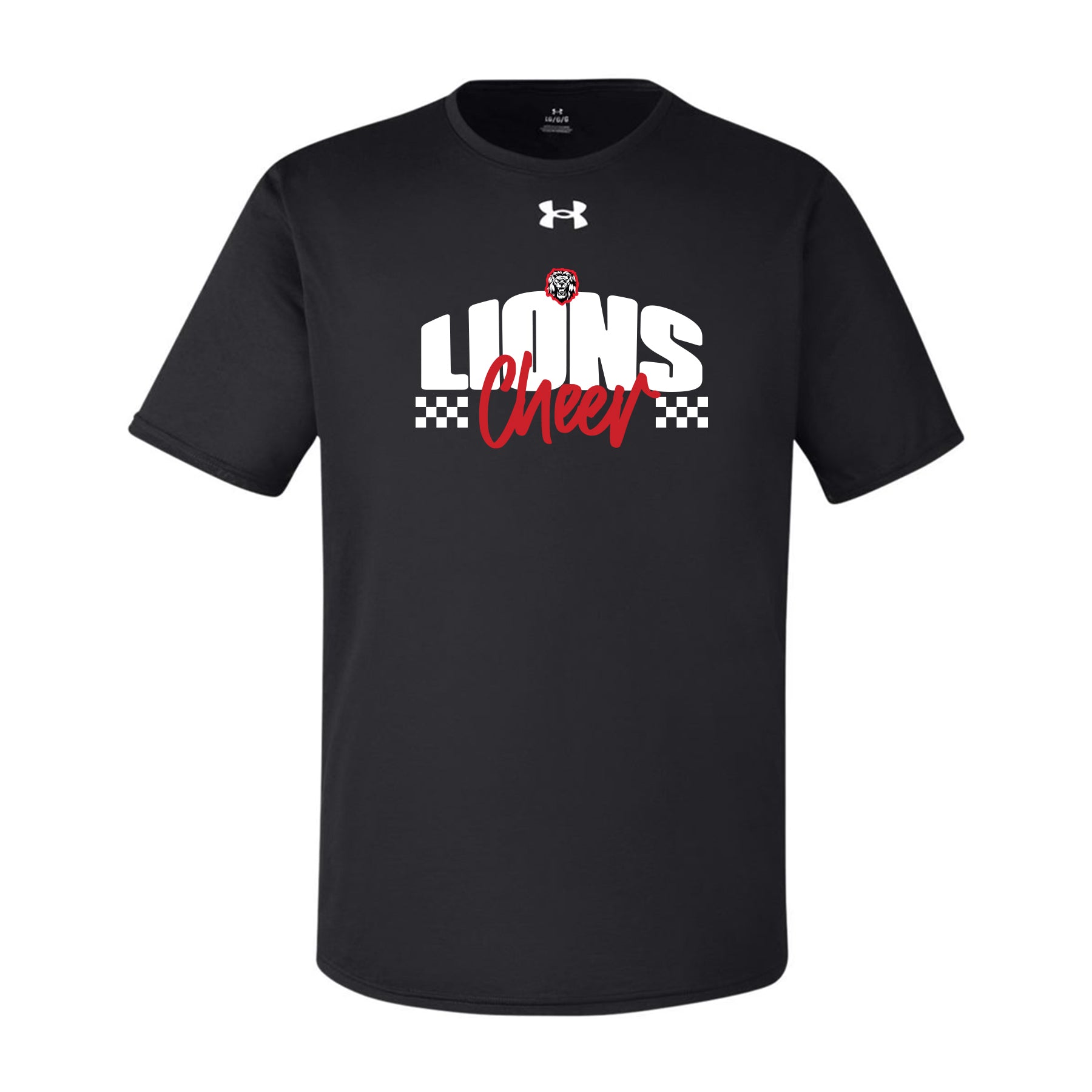 Lions Cheer Checkered  Under Armour Tee