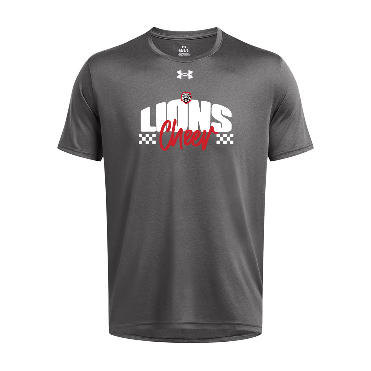 Lions Cheer Checkered  Under Armour Tee