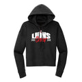 Lions Cheer Checkered Cropped Hoodie