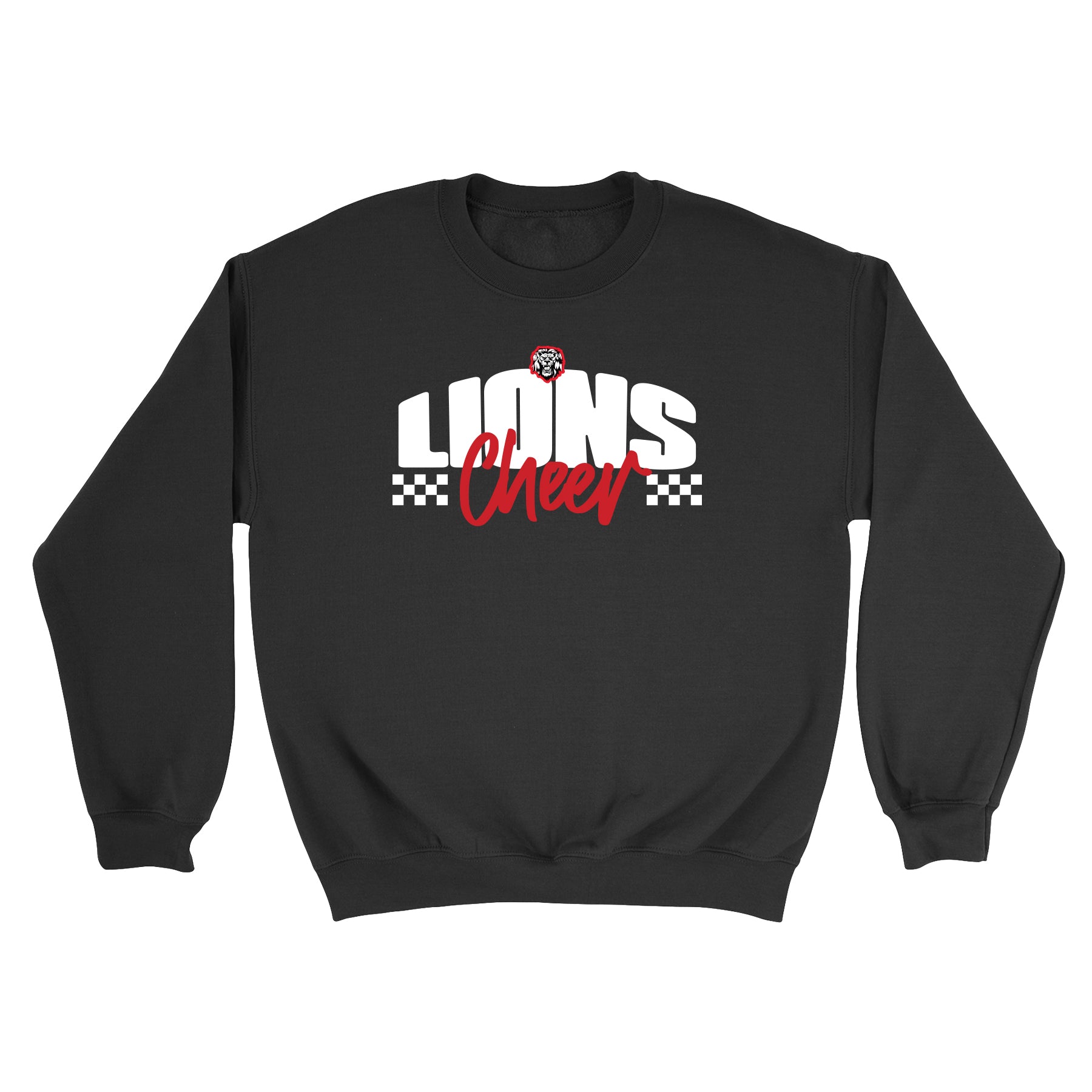 Lions Cheer Checkered Unisex Crewneck Sweatshirt