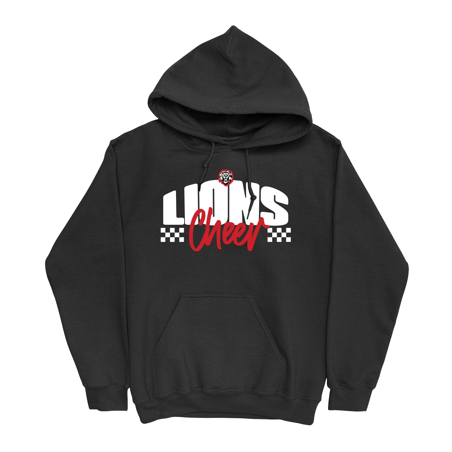 Lions Cheer Checkered Hoodie