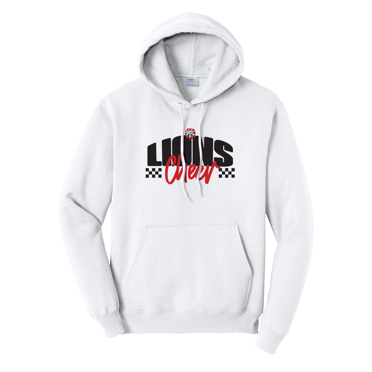 Lions Cheer Checkered Hoodie