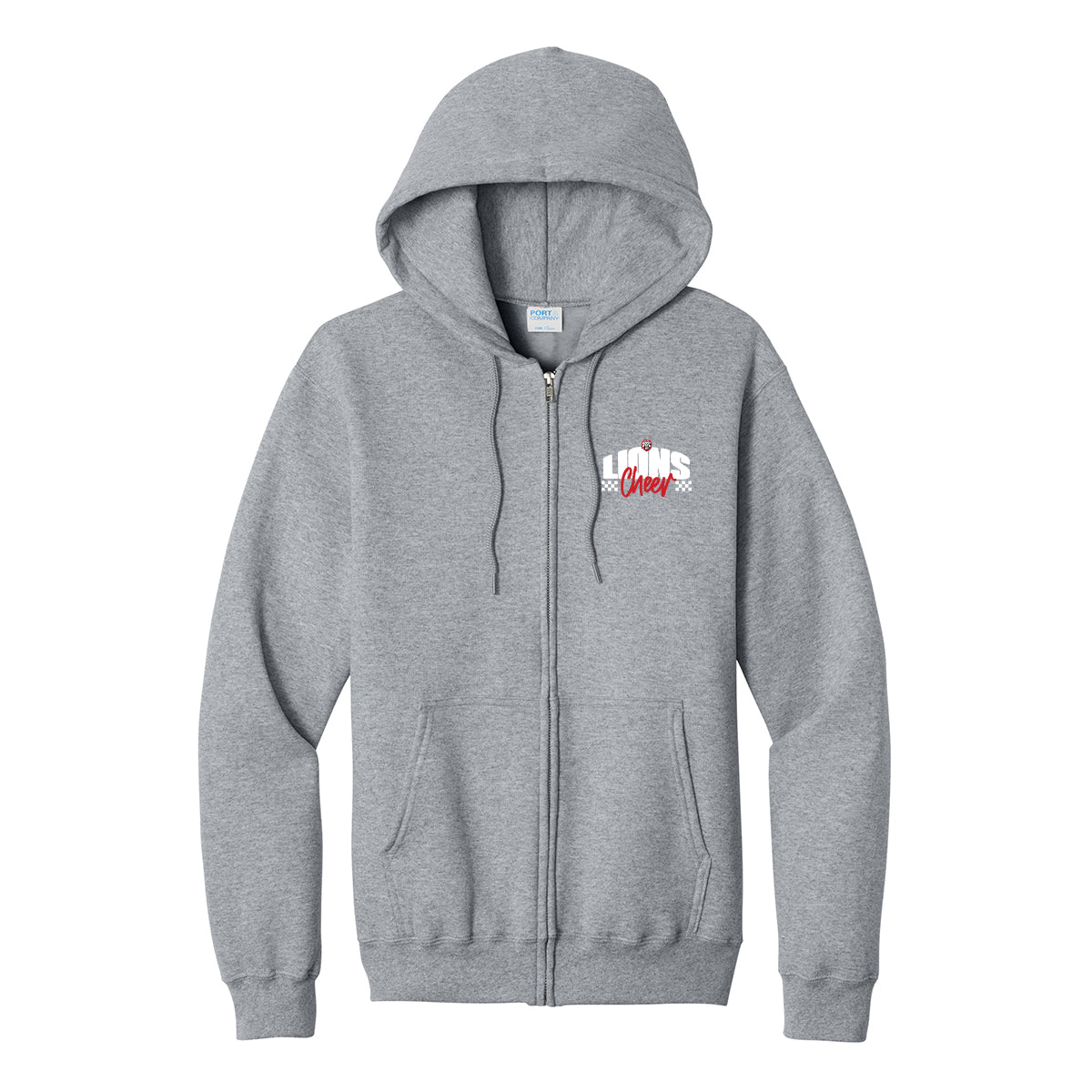 Lions Cheer Checkered Full Zip Sweatshirt