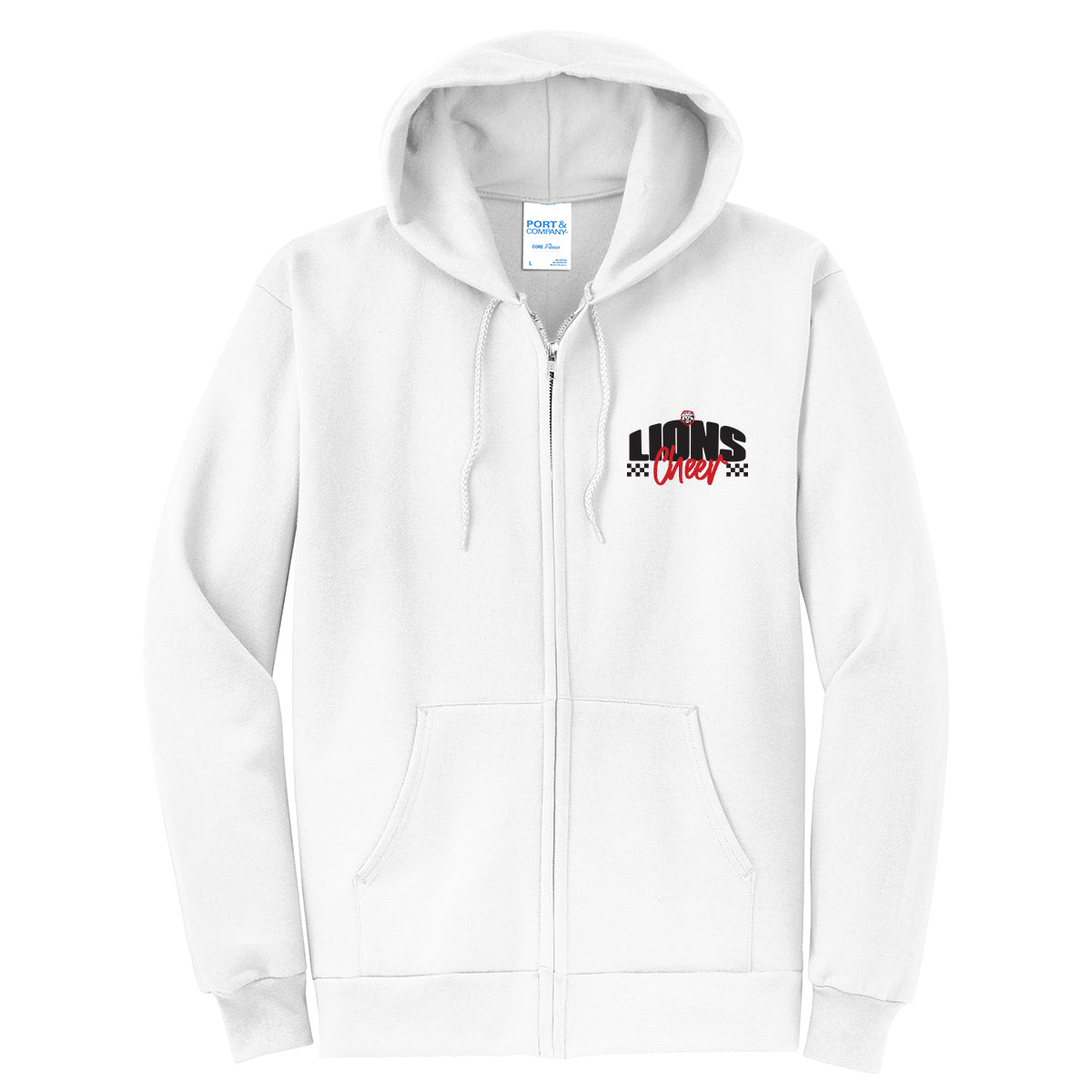 Lions Cheer Checkered Full Zip Sweatshirt